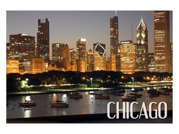 CHICAGO - Jezioro Michigan - Magnes na lodówkę