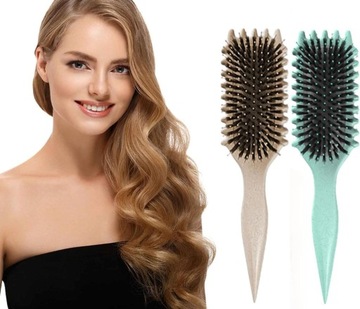 Boar Bristle Hair Brush Bounce Curl Defining Brush, Shaping and Defining