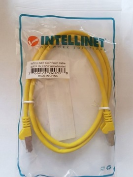 Kabel sieciowy Internetowy POZŁACANE STYKI 1m zółt