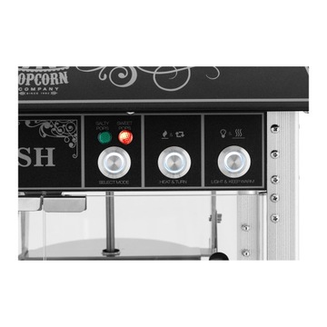 Профессиональный аппарат для попкорна на тележке с РЕТРО-подсветкой, 88 л, 1600 Вт