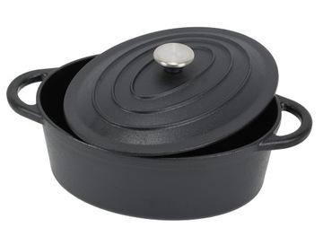 BRYTFANNA 4,7 L Ciężka ŻELIWNA Głęboka GARNEK 29cm
