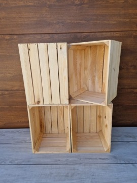 10 ДЕРЕВЯННЫХ КОРОБОК, НАТУРАЛЬНЫЙ ЦВЕТ, РАЗМЕР 39x29x24 СМ