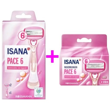 ISANA PACE 6 WKŁADY + MASZYNKA DO GOLENIA