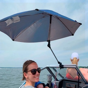 Niebieski parasol do krzesła wędkarskiego
