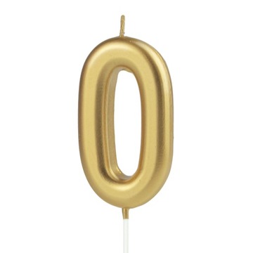 id_3010 ŚWIECZKA CYFRA 0 LICZBA ŚWIECZKI TORT CAKE ZERO NUL URODZINY CYFRA