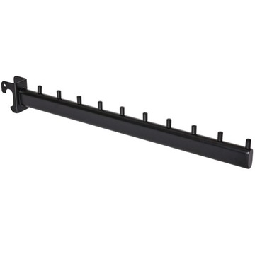 WIESZAK PROSTY NA OWAL CZARNY 40CM SZYNY 10N a1