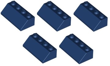 LEGO Skos 45 2x4 Dachówka Granatowy Dark Blue 5 sztuk 4578094 3037