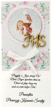 KARNET 159 - Pamiątka I Komunii Świętej dziewczynk