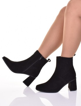 ЖЕНСКИЕ ЗАМШЕВЫЕ БОТИНКИ, ЭЛЕГАНТНЫЙ, ИЗОЛИРОВАННЫЙ КАБЛУК