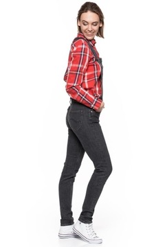 LEE BIB SKINNY DAMSKIE OGRODNICZKI JEANSOWE M