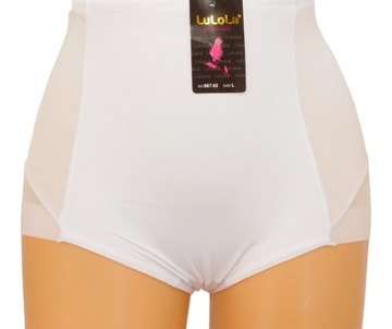 Majtki LULOLA-867-02 wyszczuplają modelują biel XL