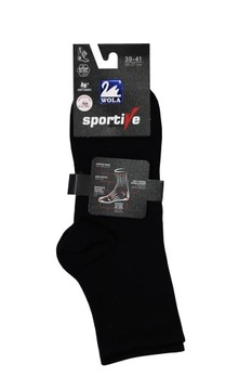 Skarpety dam Wola Sportive Ag+ srebro czarne 33-35