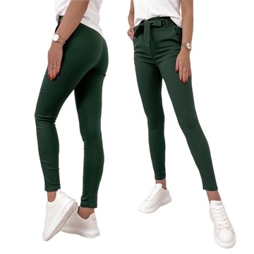 Stylowe i wygodne SPODNIE DAMSKIE PYLOS ZIELONE M/38