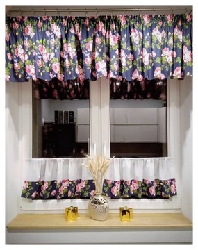 GOTOWE FIRANKI DO KUCHNI LAMBREKIN DO KUCHNI 320CM + ZAZDROSTKI 36 WZORÓW