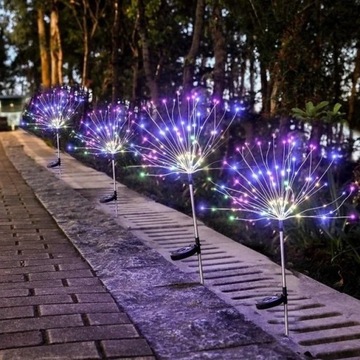 1PC Solar fajerwerki lampa na zewnątrz trawa Glob