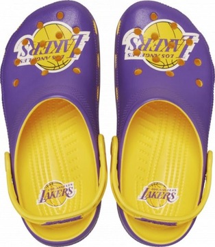 Męskie Buty Chodaki Klapki Crocs Classic NBA Los Angeles Lakers Clog 39-40