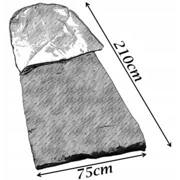 МУМИЯ ТУРИСТИЧЕСКИЙ СПАЛЬНЫЙ МЕШОК ЛЕГКИЙ ТЕПЛЫЙ ПОДОДЕДНЫЙ ЧЕХОЛ 210х75 СМ