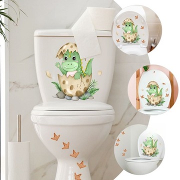 НАКЛЕЙКА НА ТУАЛЕТ ДИНОЗАВР УНИТАЗНЫЙ КОРЗИН