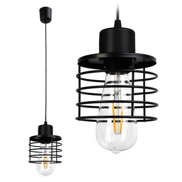 LAMPA WISZĄCA SUFITOWA ŻYRANDOL SPRĘŻYNA LED 1XE27