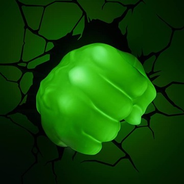 СВЕТОДИОДНАЯ НАСТЕННАЯ ЛАМПА 3D MARVEL HULK рука