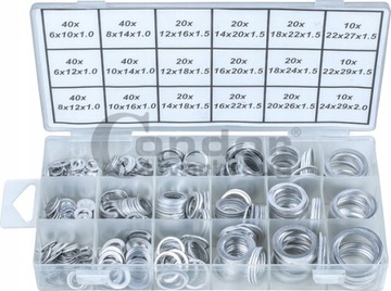 АЛЮМИНИЕВЫЕ ШАЙБЫ НАБОР ШАЙБ 450 ШТ CONDOR