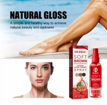 Arbuzowy Olejek do Opalania w Sprayu SOFT BROWN 100 ml OUHOE