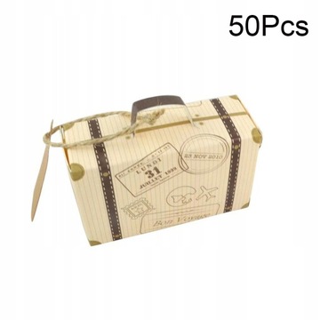 50 sztuk Mini Walizka Kształt Pudełka Cukierków Sa