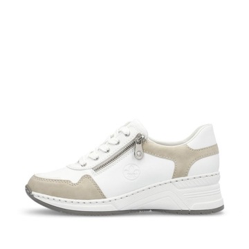 RIEKER Sneakersy, buty, półbuty, sportowe białe N4324