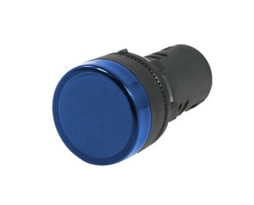 Kontrolka LED 28mm 230V - niebieska