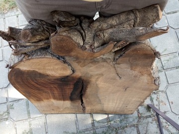 Доски DT16 корень ореха 2 шт. под смолой