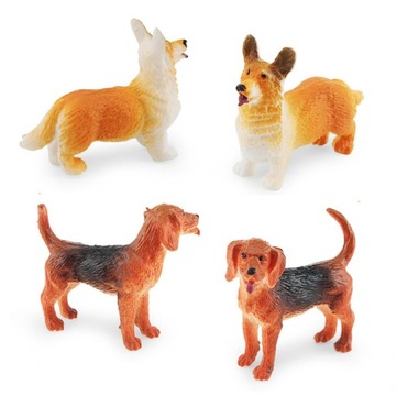 12 фигурок собак и животных ран.
