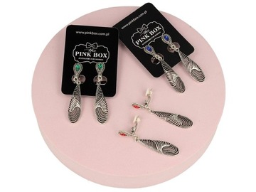 Серебристые серьги с васильковыми глазами