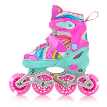 4в1 светодиодные роликовые коньки Роликовые коньки Регулируемые роликовые коньки Метеор размер M 34-37