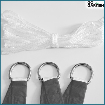 Żagiel przeciwsłoneczny uv szary trójkąt zacieniacz ogrodowy 3,6x3,6x3,6 m