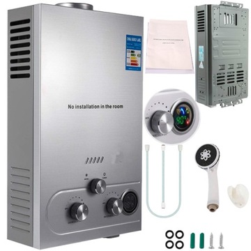 podgrzewacz wody gazowy przepływowy bojler lpg elektryczny grzałka 12L 24KW