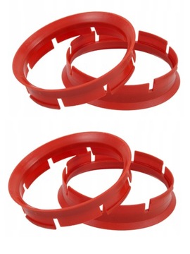 4x PIERŚCIENIE CENTRUJĄCE DO FELG 72,6 na 67,1 mm