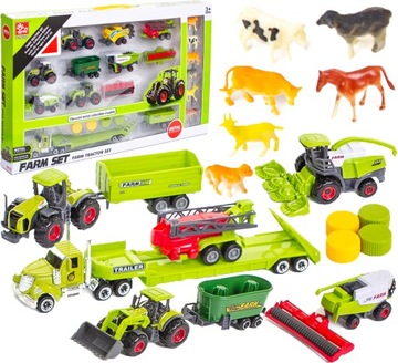 MASZYNY ROLNICZE Traktor Ciągnik ZESTAW Farmer