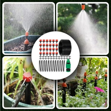 Капельный полив на расстоянии 20 м с автоматической системой и регулируемыми форсунками