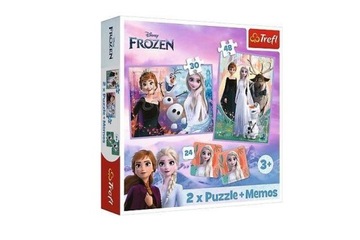 PUZZLE 2w1+memos Księżniczki w swojej krai...93335, TREFL, 217035.