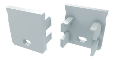 Заглушка для алюминиевых Led профилей типа Y, Белый Базовый, с отверстием