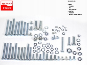 ŚRUBY SILNIKA WSK 175 OCYNK KPL. TI e
