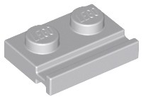 Lego 32028 1x2 prowadnica j.szary LBG 2 szt NOWY