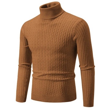 Autumn and Winter Men's New Warm High Neck Solid E