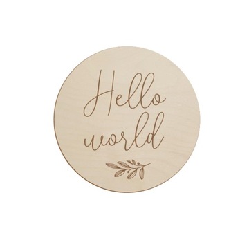 Tabliczka do zdjęć dla dziecka HELLO WORLD
