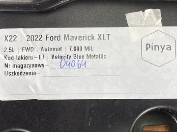 ZÁSTĚRKA FORD MAVERICK 2022+ USA