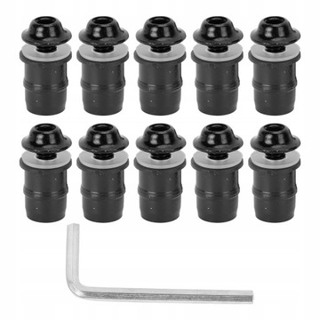 10X MOTOCYKL ZESTAW ŚRUB PRZEDNIEJ SZYBY M5x16mm