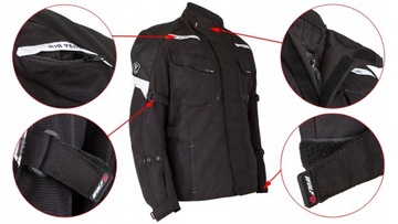 TEKSTYLNA KURTKA MOTOCYKLOWA WOLF EXPLORER BLACK M