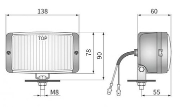 Галогеновый отражатель дальнего света 138х78, крышка F37
