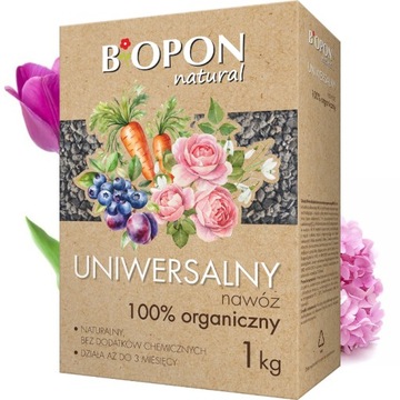BIOPON Natural Nawóz Organiczny Uniwersalny granulat 1 kg