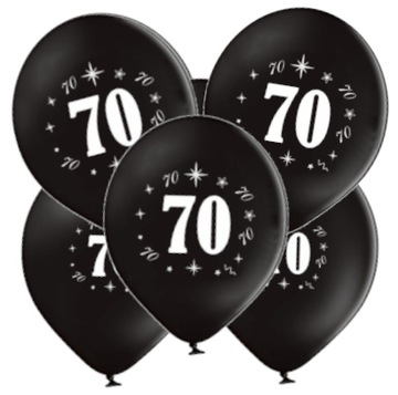 Balony na 70 URODZINY z nadrukiem 12 cali 50 szt